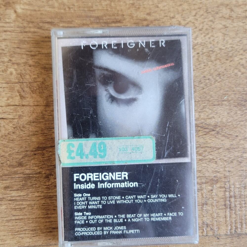 Vtg 1987 Foreigner INSIDE INFORMATION Cassette Tape